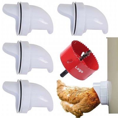 Chicken Feeder Rain Proof Poultry Feeder Port