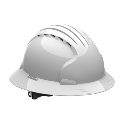 JSP® Evolution® Deluxe 6161 Type 1 Full Brim Vented Hard Hat w/Ratchet Adjustment