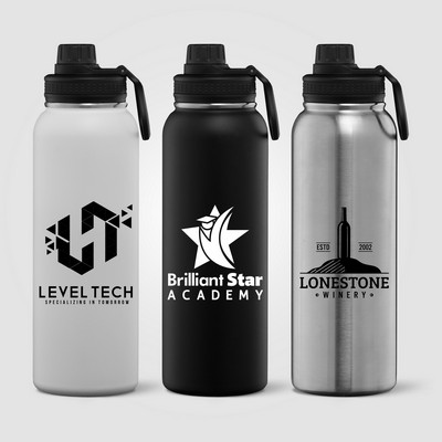 Alaska Ultra - 40 oz. Stainless Steel Double Wall Water Bottle? - Silkscreen