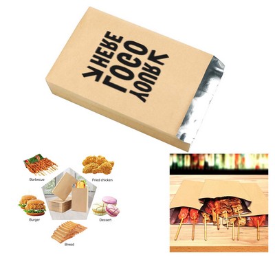 4.7 x 1.6 x 7.7" Foil Hamburger Wrappers