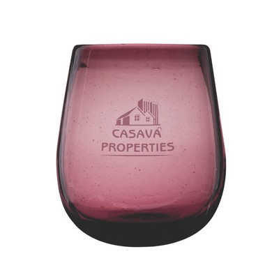 Twine Living® Rosado Recycled Stemless Wine Glass, set of 2