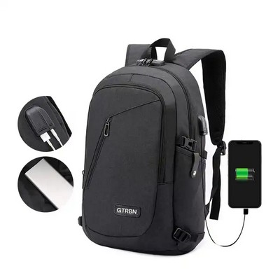 Water-Resistant Oxford Laptop Bag With 15 Storage Pockets