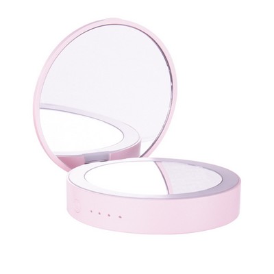 LED Smart Touch Screen Lighted Compact Mirror with 3000mAh Power Bank