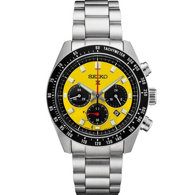Seiko Watch Prospex Speedtimer Ss Solar Chrono Yellow Dial U.S. Se