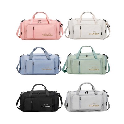 Waterproof Gym Duffle Bag with Shoes Compartment and Wet Pocket