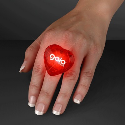 Pulsing Light Red Heart Ring - PRINTED