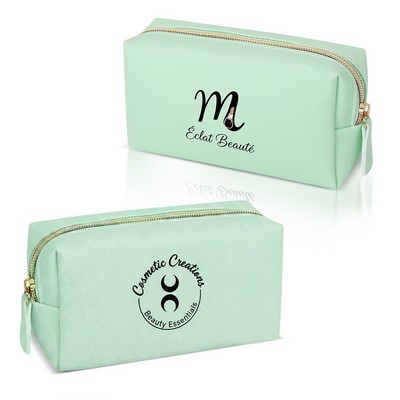 Portable Pu Leather Makeup Bag