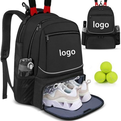 Multi-Functional Polyester Tennis Backpack With Spacious & Organized