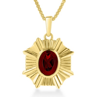 Jilco Garnet Aura Gold Necklace