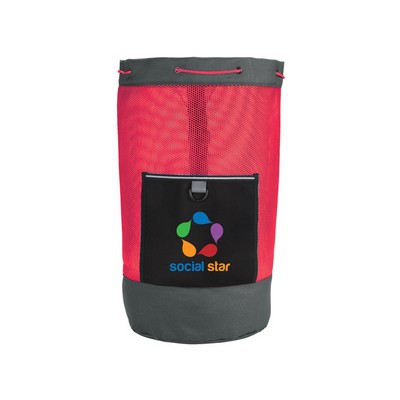 Mesh Drawstring Sling Backpack - Full Color
