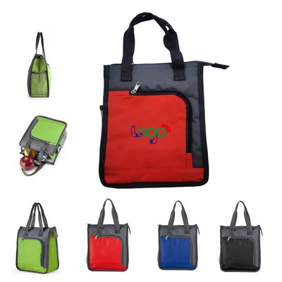 Duotone Oxford Insulation Cooler Lunch Tote Bag