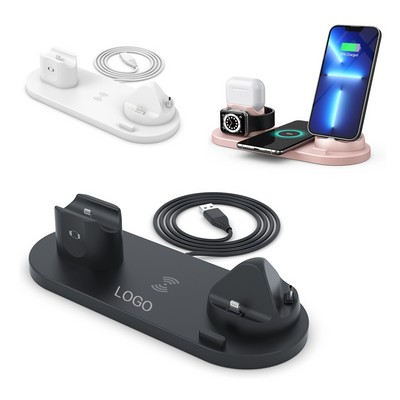 Wireless Phone Charger 6-in-1 Multi-Functional Wireless Charger Stand