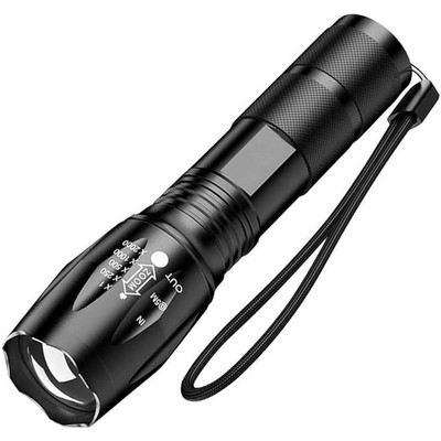 Ultra-Bright 2000 Lumen LED Tactical Flashlight - Zoomable & Water-Resistant