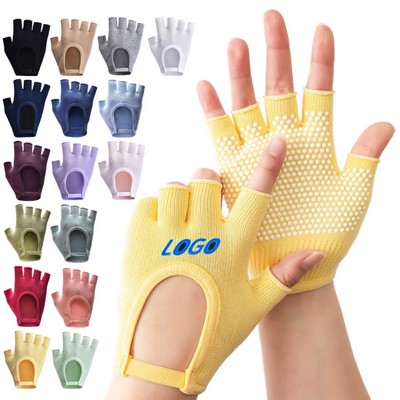 Half-Finger Yoga Gloves - Anti-Slip Warm Open-Finger