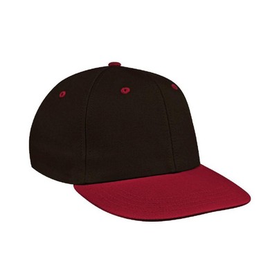 Two Tone Eyelets Brushed Slide Buckle Prostyle Hat