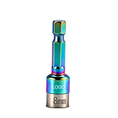 8mm Colorful Magnetic Nut Setter Hex Shank Socket for Self-Drilling Screws Professional Color