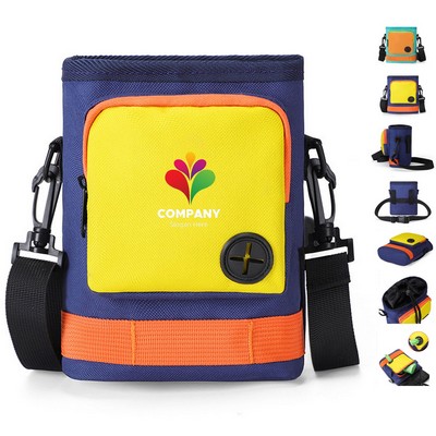 Portable Pet Treat Pouch with Waist Shoulder Strap