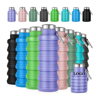 Silicone Foldable Water Bottles Portable Lightweight For Sports Outdoor