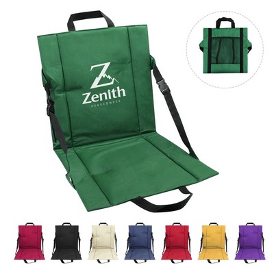 Folding Adjustable Stadium Seat Cushion With Back Support