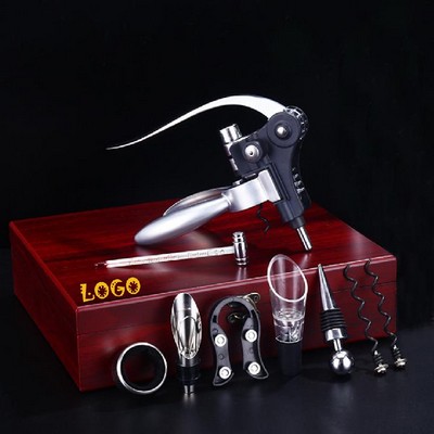 9 Pieces Executive Wine Bottle Opener Accessories Set Kit