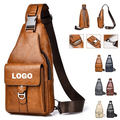 Leather Crossbody Sling Pack