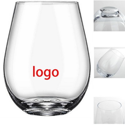 Professional 16oz Lightweight Shatterproof PET Stemless Wine Glass