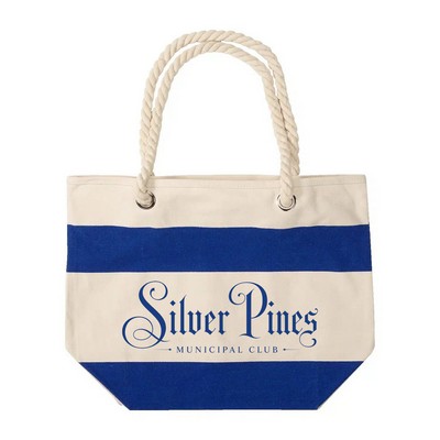 16 Oz. Cotton Canvas Beach Tote-13.5"x17.5"x6.25"