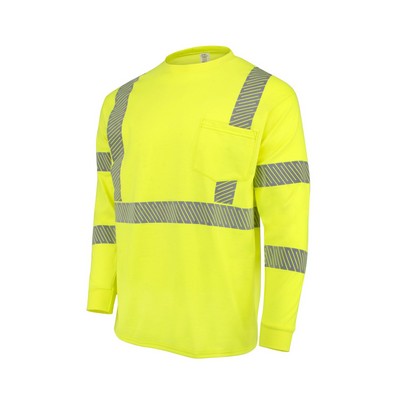 Radians ST921 Men's Long Sleeve FR T-shirt with Class 3 Segmented Reflective Tape