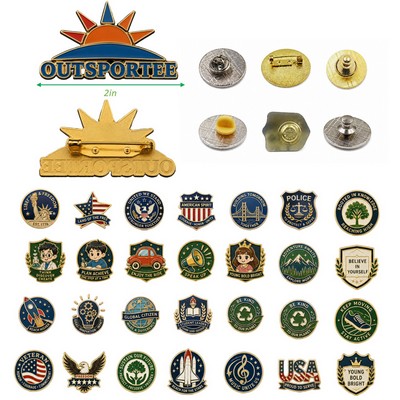 1.5" Custom Enamel Alloy Metal Lapel Pin
