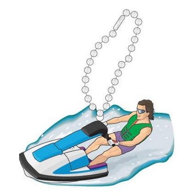 Jet Ski Promotional Key Chain w/ Black Back (12 Square Inch)