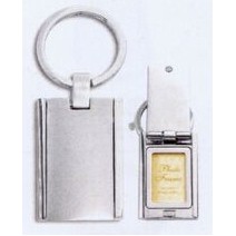 Rectangle Flip Open Picture Frame Keychain (Domestic Production)