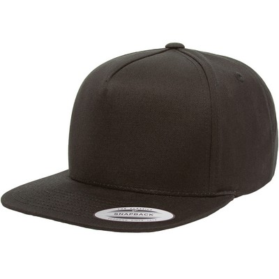 Yupoong® YP Classics™ Five Panel Flat Bill Cap (Embroidered)