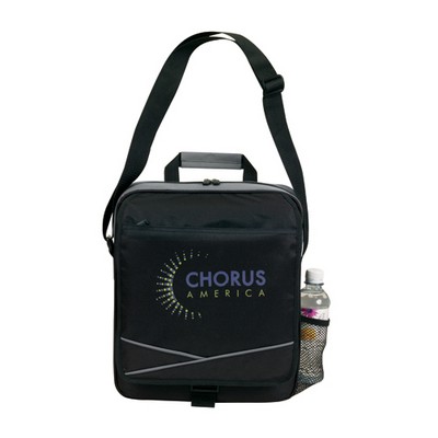 Monochromatic Overlay Laptop Messenger | 13" Padded Sleeve & Tablet Organizer