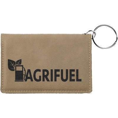 Leatherette Keychain ID Holder
