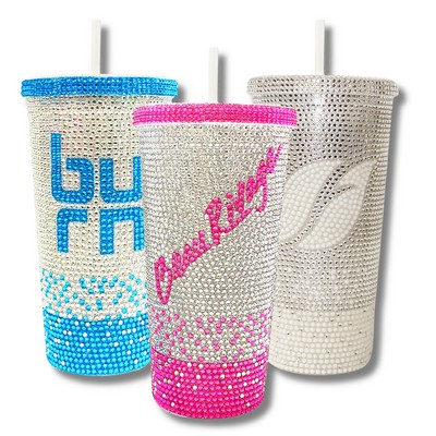 Custom Rhinestone Emblazoned Tumbler