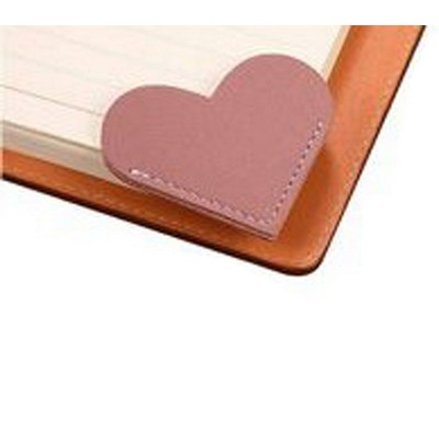 PU Leather Heart Shaped Bookmark