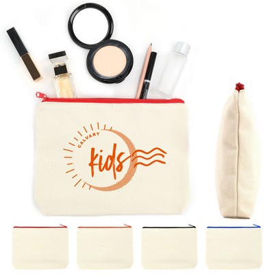 12 Oz Canvas Zipper Pouch
