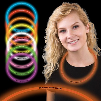 22"Single Color Superior Orange Glow Necklace(Pad Printed)