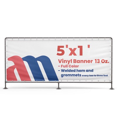 Banner 5'x1' Vinyl 13 Oz. Full Color