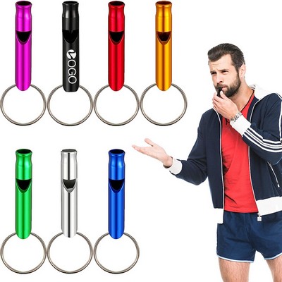 Aluminum Tubular Whistle Keyring
