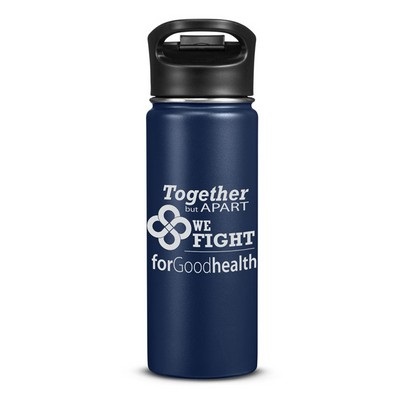 18 oz Double-Wall Vacuum Bottle With Sip-Thru Top