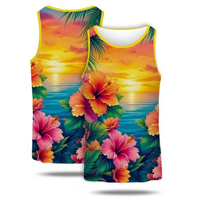 Dye Sublimated Birdseye Mesh Athletic Tank Top 160GSM