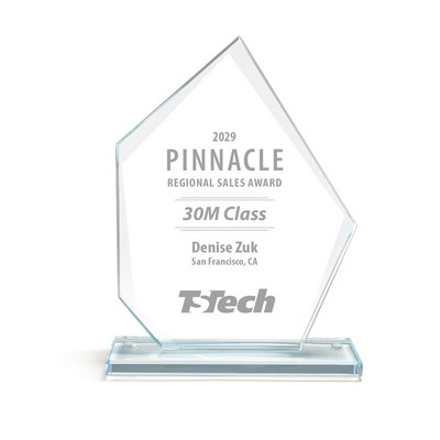 Polygon Shaped Clear Crystal Award (7 3/4"x5 3/4")