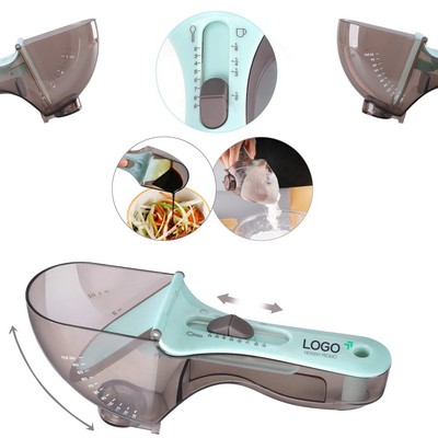 Adjustable Silicone Measuring Spoon with Dual Imperial and Metric Measurements