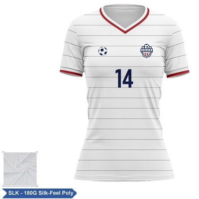Women's Sublimation Soccer Jersey - 180G Silk-Feel Interlock