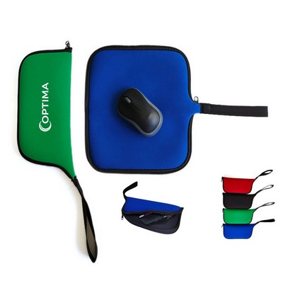 Zippered Mouse Storage Bag/Mouse Pad
