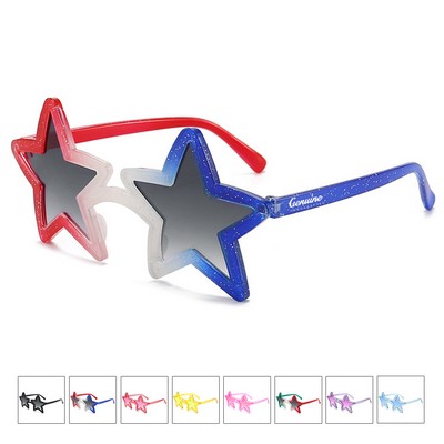 Colorful Star Frames Kids Party Sunglasses
