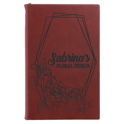 Leatherette Sketch Book with Unlined Notepad
