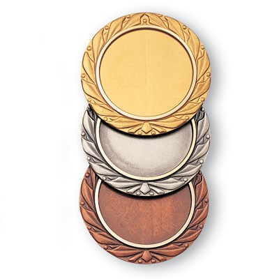 2 3/4" Diamond Engraved Wreath Medal