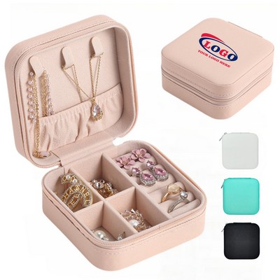 Pu Portable Jewelry Organizer Box